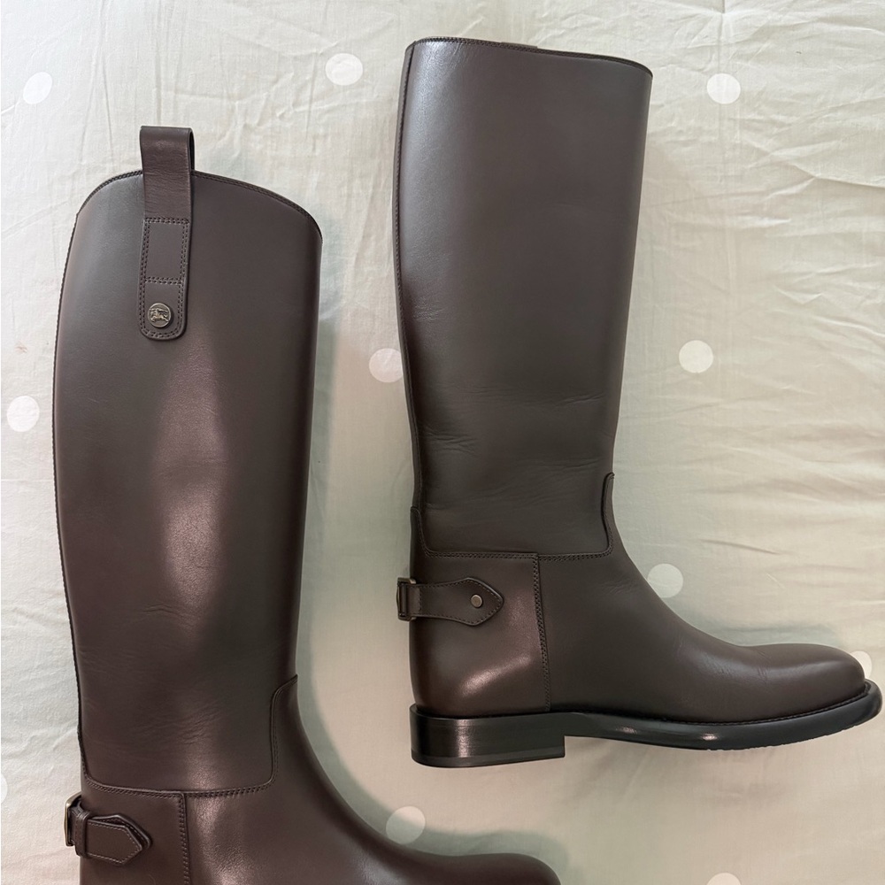 Burberry Brown Over the Knee Boots - Picture 3 of 14